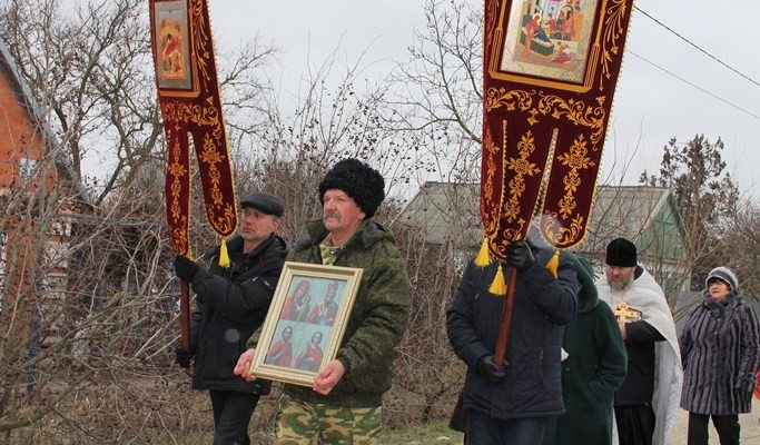 Крестный ход на праздник Богоявление Господне в хуторе Морозовский